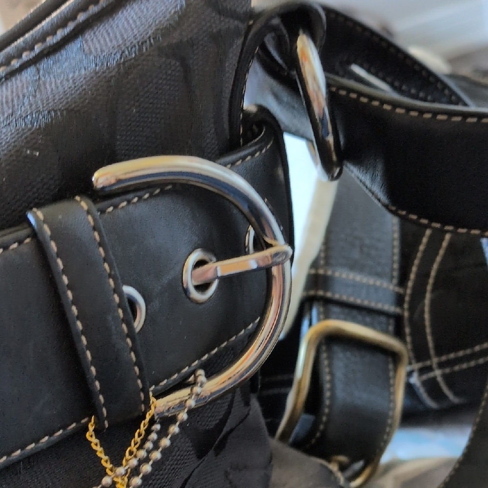 Coach Soho Signature Jacquard Canvas Leather W/Convertible Heavy Strap Crossbody - Picture 4 of 9